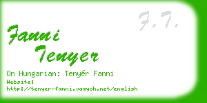 fanni tenyer business card