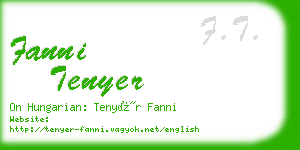 fanni tenyer business card